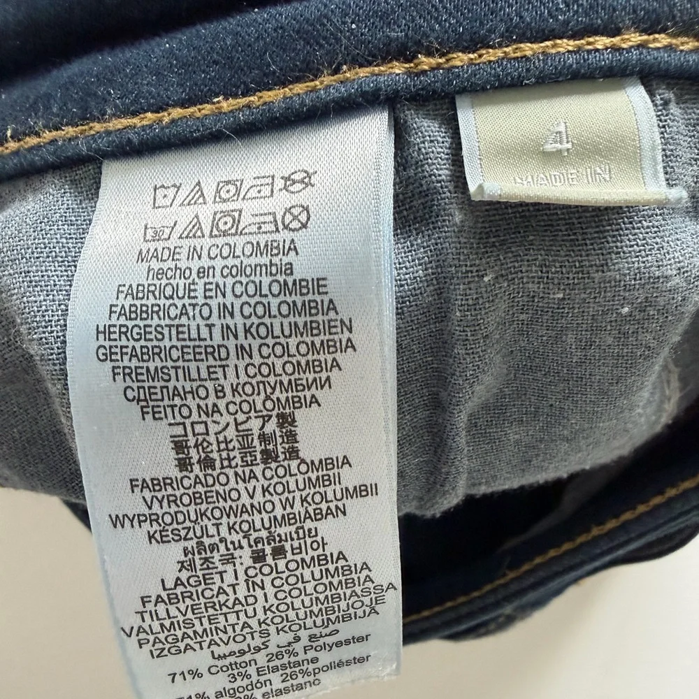 Michael Kors Dark Wash Straight Leg Jeans Mid Rise Stretch Denim size 4